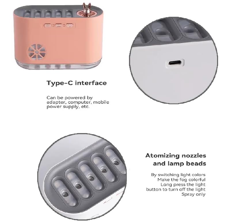 Qawachh Dynamic Sound Pickup Aromatherapy Humidifier Essential Oil Mute Fog Volume USB Aroma Diffusers for Office Home 3
