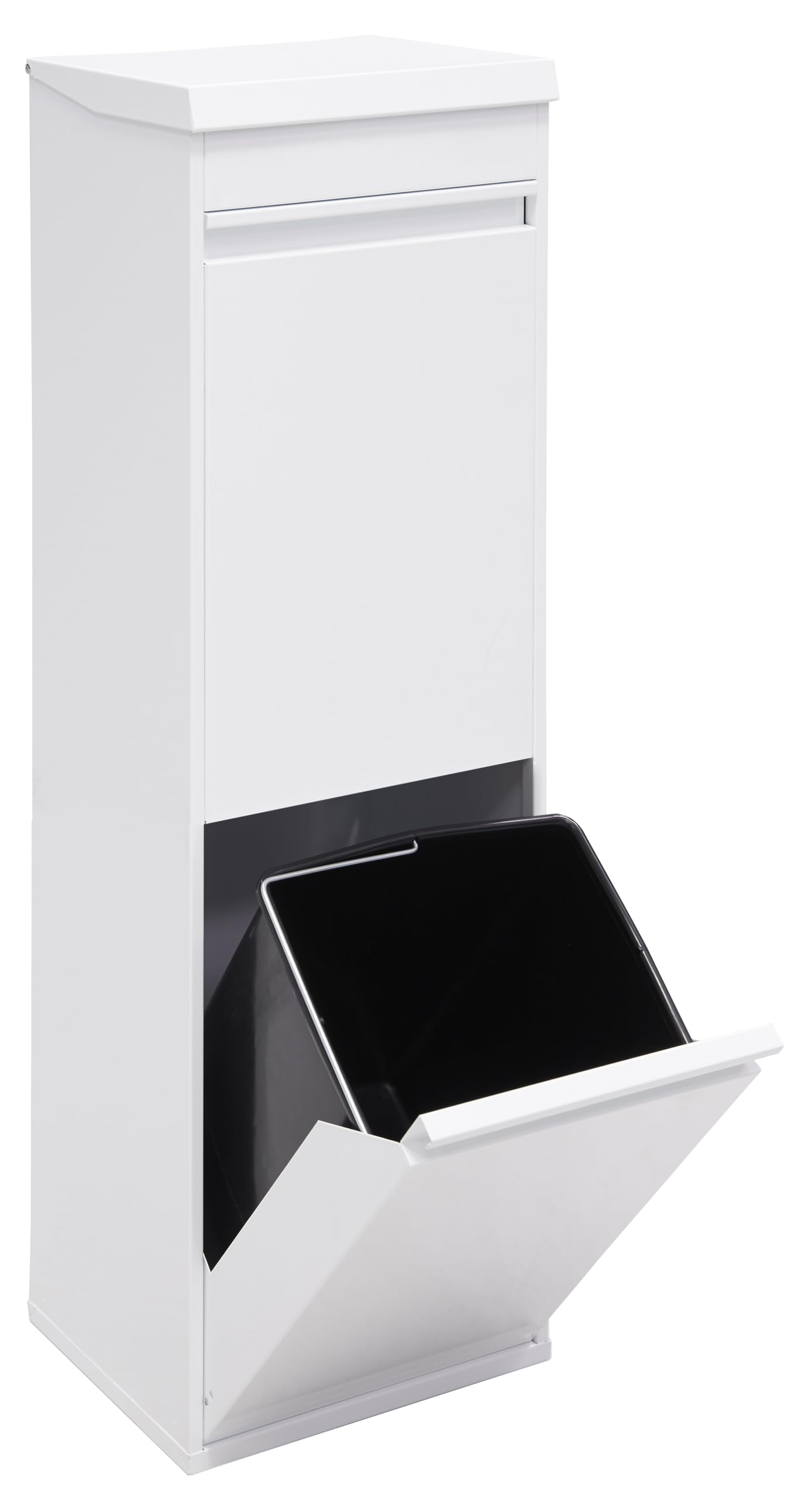 ARREGUI Top CR221-B Pattumiera Differenziata 2 Scomparti | 2x17 L (34 L) | Contenitore in Acciaio con Cassetto Superiore | Mobile per Raccolta Differenziata | Cestino per Spazzatura da Cucina | Bianco