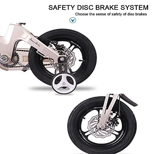 XBSXP Kinderfahrrad, Magnesiumlegierung Balance Dreirad, 12-Zoll-, 14-Zoll-, 16-Zoll-, 18-Zoll-Kinderfahrrad, Geeignet für Jungen und Mädchen im Alter von 3-12 Jahren, Pink, 12 Zoll – Bild 7