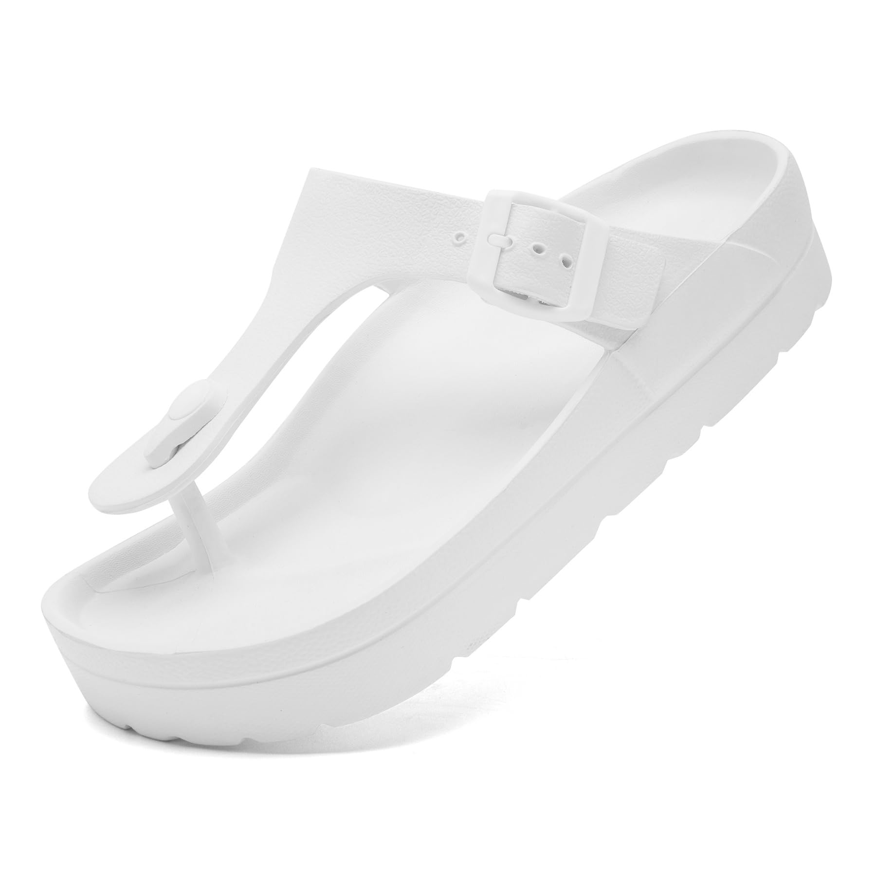 Waysoland Sandalen Damen Sommer,Orthopädische Damen Bequeme Folien Dicke Sohlen Plattform Sandalen mit einstellbarer Schnalle und Ultra Kissen