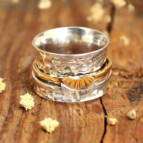 Bague spinner sun moon cadeau de gratitude avec message inspirant