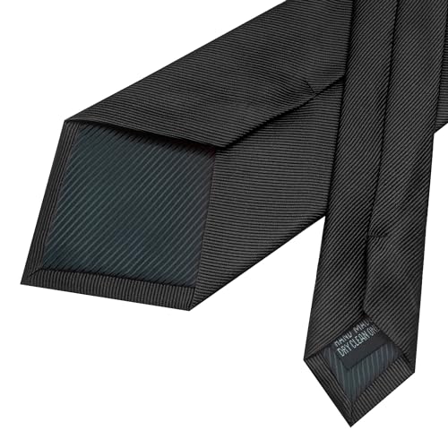 Image of JEMYGINS Formal Necktie Solid Color Tie and Pocket Square with Tie Clip Lapel Pin Sets for Men 4PCS