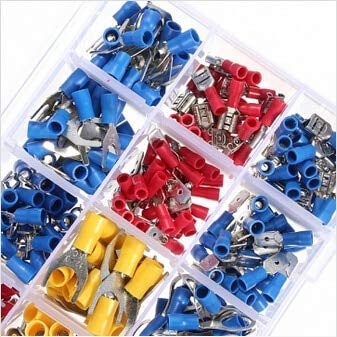 Davitu 520pcs Insulated Terminals Crimp Connector Butt Spade Ring Fork Set