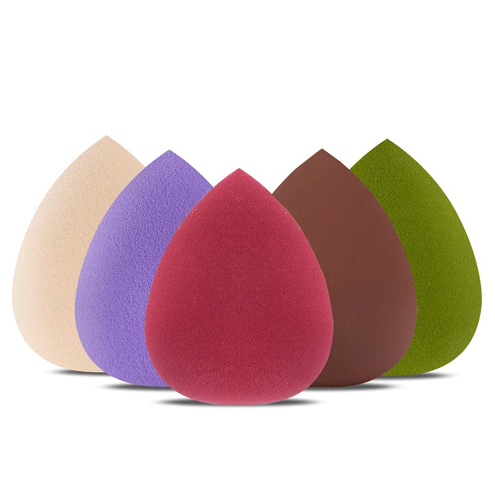 BABA Luxury Beauty Sponge Makeup Blender Non-allergenic Foundation Blending Sponge Flawless for Liquid Cream Powder Multi-colored Set of