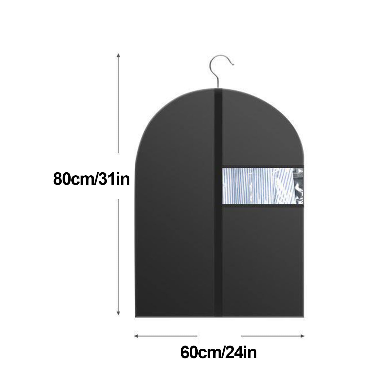 Paquete de 5 Funda Traje Bolsa Almacenaje Ropa Lavables de Tela Oxford con Cremallera para Colgar Abrigos Chaquetas Camisas