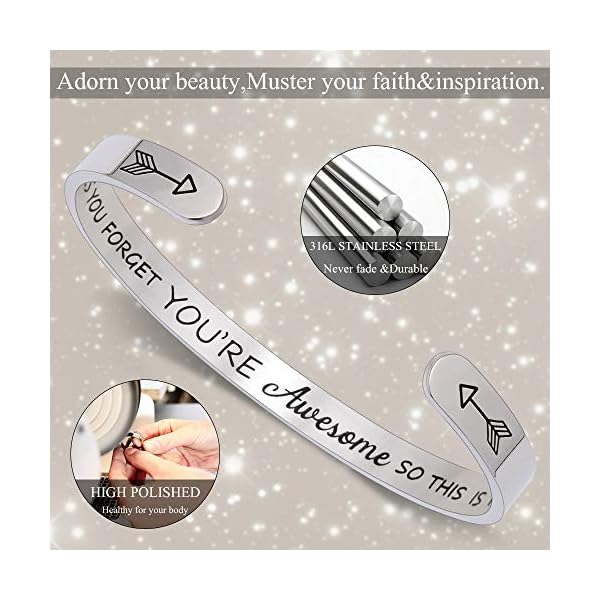 Btysun-Bracelets-for-Women-Inspirational-Gifts-for-Women-Girls-Motivational-Birthday-Cuff-Bangle-Friendship-Personalized-Mantra-Jewelry-Come-Gift-Box Btysun Inspirational Gifts for Women Cuff Bracelets for Teen Girls Her Girlfriend Mom Best Friend Bracelet Mantra I Love You Birthday Mothers Day Jewelry