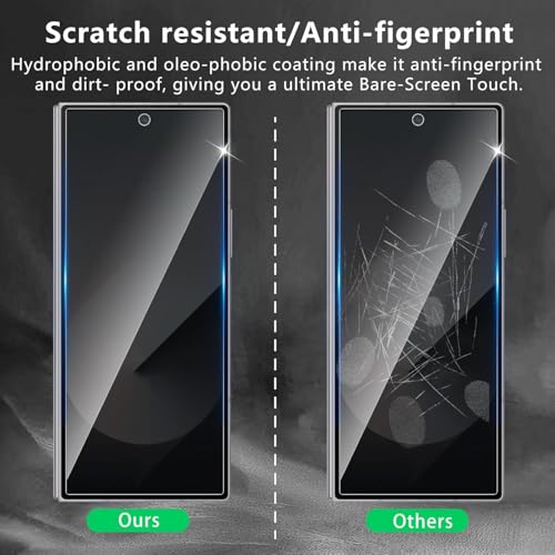 Image of Uyiton By SHILD - (2-Pack) Privacy Tempered Glass Screen Protector for Samsung Galaxy Z Fold 7 - HD Anti-Spy Glass Guard for Front Display, Scratch Resistant, Bubble-Free Installation