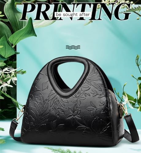 Bolso de mano para mujer con estampado de flores y correa ajustable miniatura 4