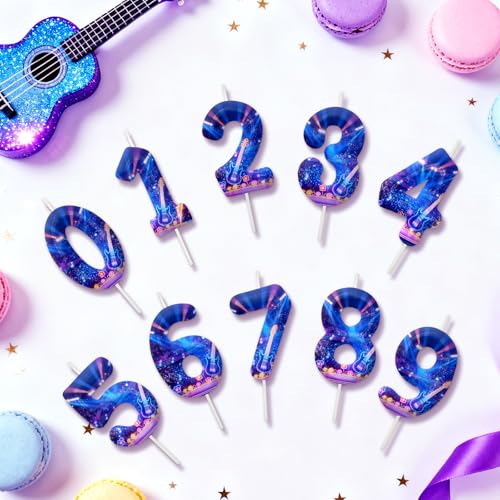 Image of Blue Number 4 Birthday Candles, Cartoon Themed Cake Toppers for Boys Girls Cake Decorations, Birthday Decorations Party Supplies, Number Candles for Party Decor