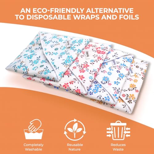 Image of Roti Cover (Pack of 2) | Roti Rumal for Home & Travel | Roti Wrapping Cloth | Kitchen Roti Cloth | Chapati Cover for Casserole | Multicolor