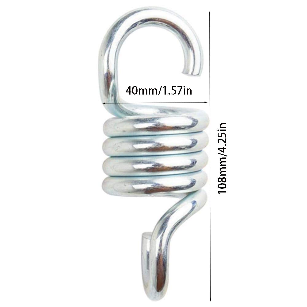 2 Molle In Acciaio Inox Per Amaca E Altalena Da Giardino - 108x40 Mm