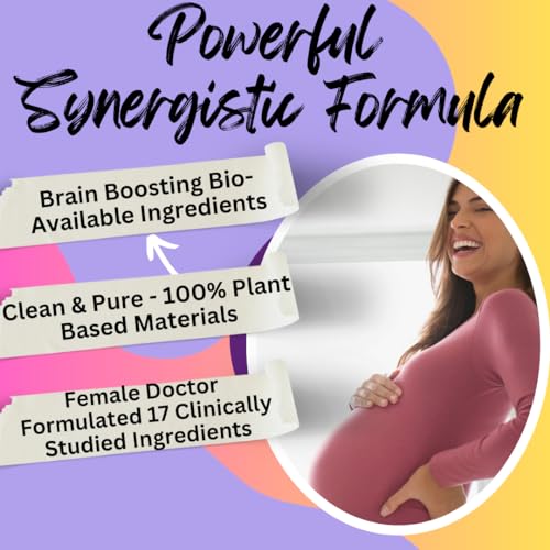 Image of BioImmune Ultra Strength Bio-Available Prenatal Vitamins for Women, Naturally Occurring Methylated Folate Folic Acid, DHA Omega 3. Supports Brain Development, Healthy Fetal Development
