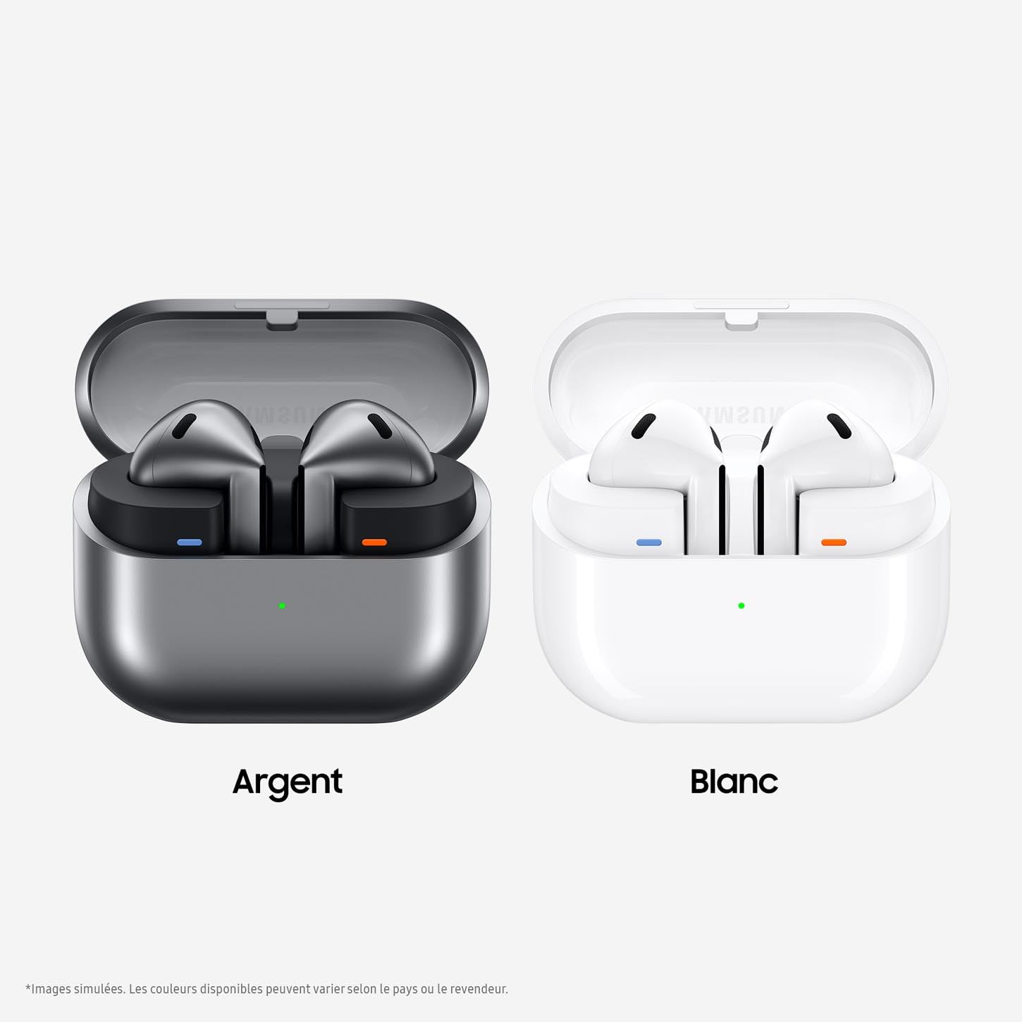 Samsung Galaxy Buds3, Écouteurs sans Fil, Réduction Active de Bruit, Bluetooth, Blanc, Audio 360, Galaxy AI, Chargeur Secteur Inclus, (Version FR) [Exclusivité Amazon]