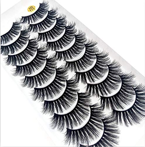 HBZGTLAD 38 Styles 10 pairs natural false eyelashes fake lashes long makeup 3d mink lashes extension eyelash mink eyelashes for beauty (3D120)
