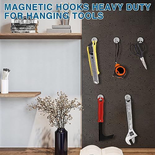 Image of LOVIMAG Magnetic Hooks for Cruise Cabins, 130LBS Strong Magnet Hooks Heavy Duty for Cruise Essentials 2026, Powerful Cruise Magnets for Door Decoration, Metal Magnets for Ship Walls, Ceiling- 6 Pcs
