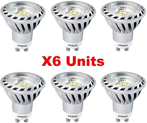 Xpeoo® Confezione da 6 6W LED GU10 Lampadina