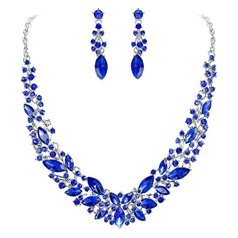 Clearine Royal Blue Bridal Jewellery Set Cover