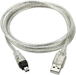 Cablecc USB Male to Firewire IEEE 1394 4 Pin Male iLink Adapter Cord Cable for Sony DCR-TRV75E DV cablecc