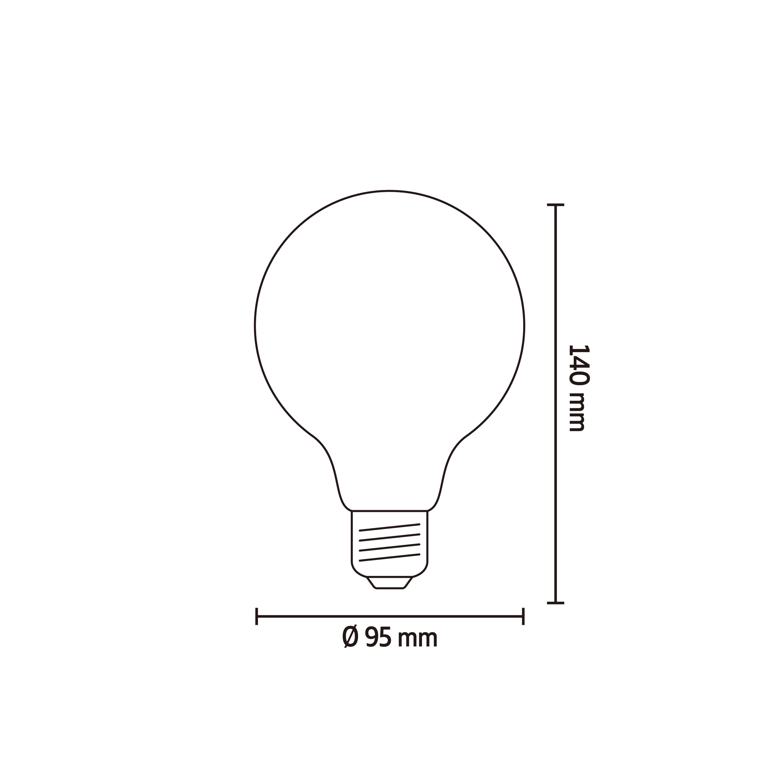 CALEX bombillas LED inteligentes, E27 G95, con filamento dorado, luz blanca, regulables, control por aplicación y voz, pack de 3 | Un brillo cálido y decorativo con filamento dorado visible, con control por voz mediante Alexa o Google Home