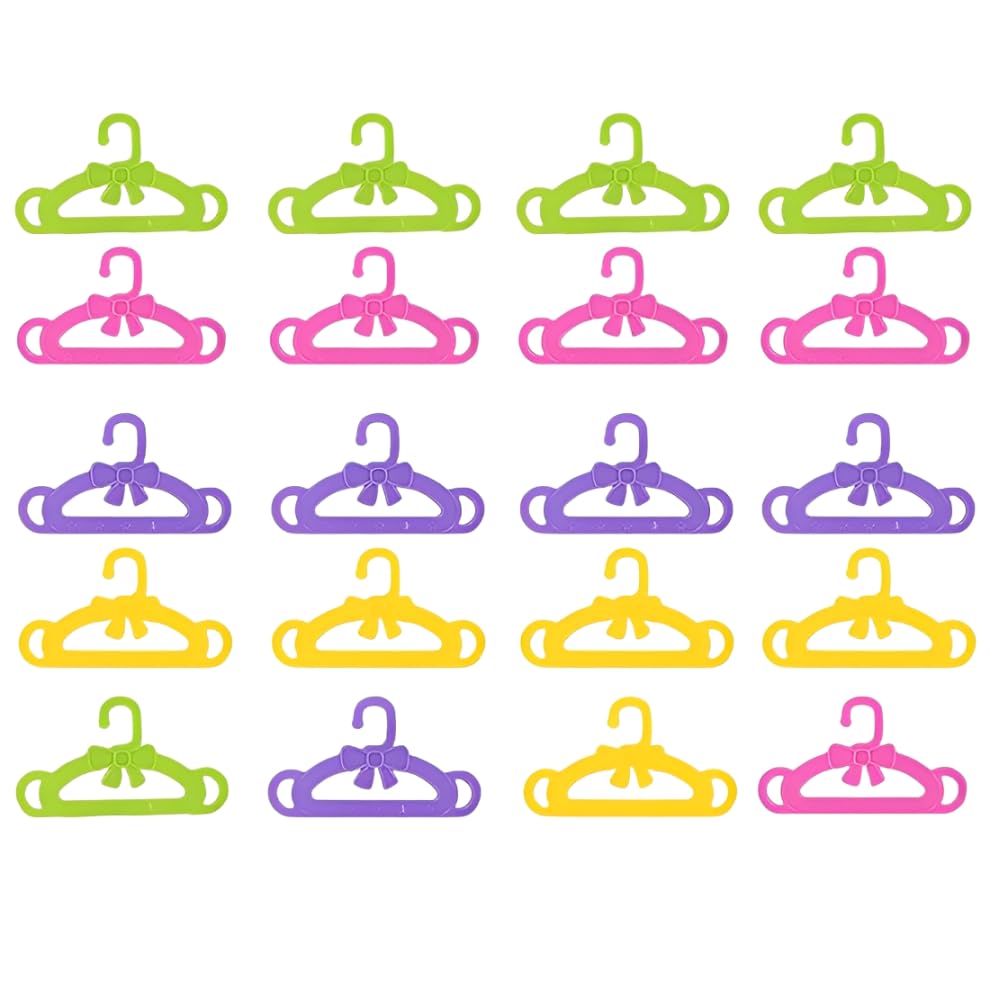 20 Stück Puppenkleiderbügel Baby Kleiderbügel Stabil Und Langlebig Geeignet Für Die Langfristige Aufbewahrung Von 2830 cm Großen Puppen Und Mini Kleidung.