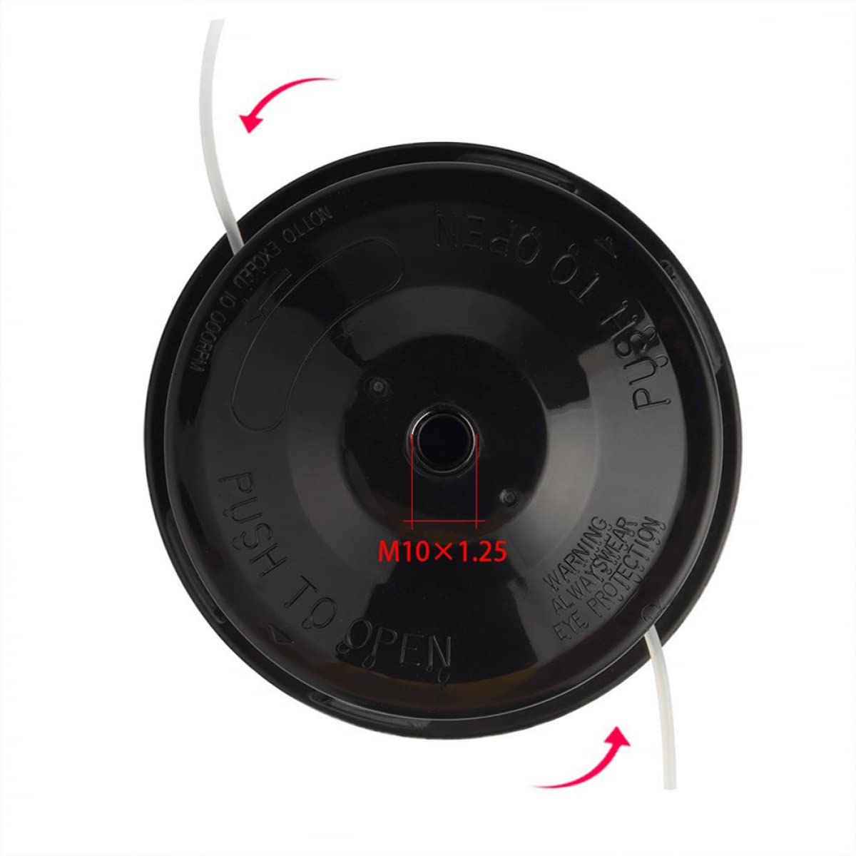 RANRAO Cabezal universal de repuesto para desbrozadora de gasolina M10 x 1.25 LHF