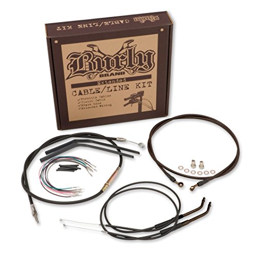 Burly Brand Black 14" Ape Hanger Cable/Brake/Wiring Kit B30-1004 #1