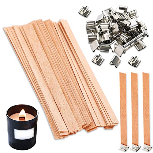 20 Stücke Holzdocht,Kerzendochte für Kerzen,Kerzendochte für...