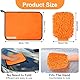 vsshe 5 Stück Autopflege Set mit 3er 600GSM Mikrofasertücher Auto (Korallenfleece) & 2er Mikrofaser Waschhandschuh, Reinigungsset für Auto & Haushalt | 100% Kratzfrei Super saugfähig (40x30cm) orange