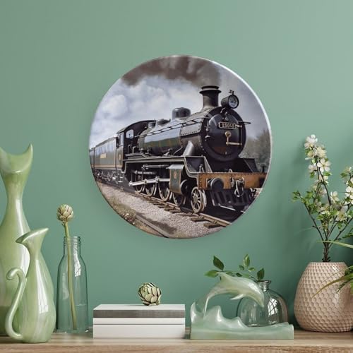 Plato Decorativo Locomotora a Vapor de Porcelana 6 Pulg miniatura 5