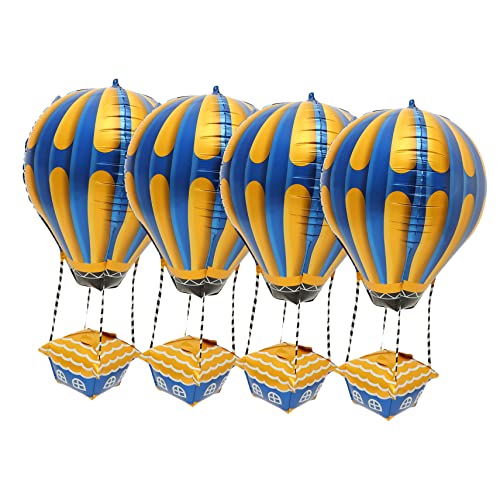 TOPBATHY 4 Piezas globo aerostático helio burbuja juguete aire fiesta wedding decoration guirnaldas decoraciones de aula con globos aerostáticos Decoraciones de bodas película de aluminio