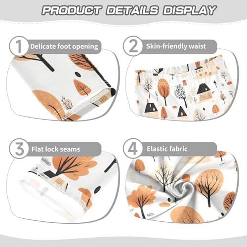 Autumn Tress House Girls Leggings Ultra Soft Compression Yoga Gym Pants for Kids 4-10T3