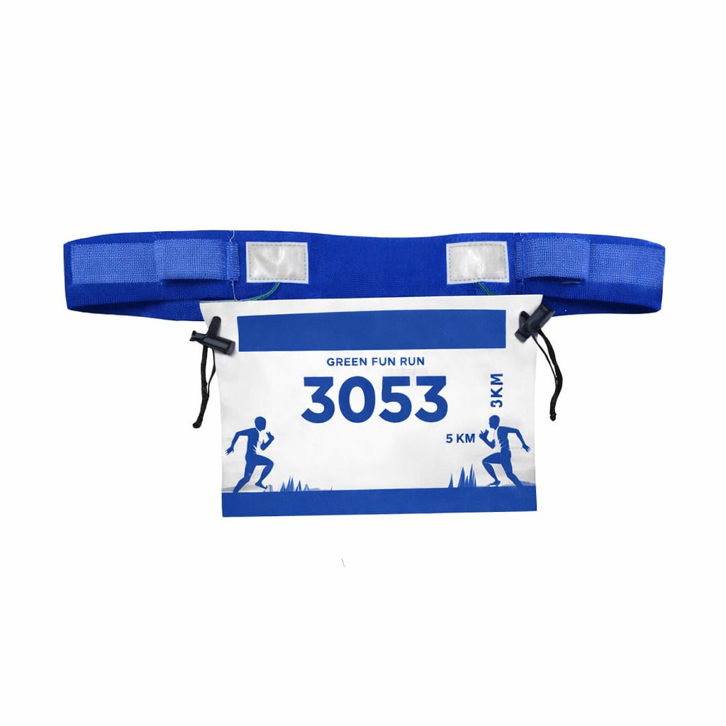 Race Belt Bib Holder for Marathon & Triathlon, No Pin Running Bib Belt (Pack of 1, Assorted Color)