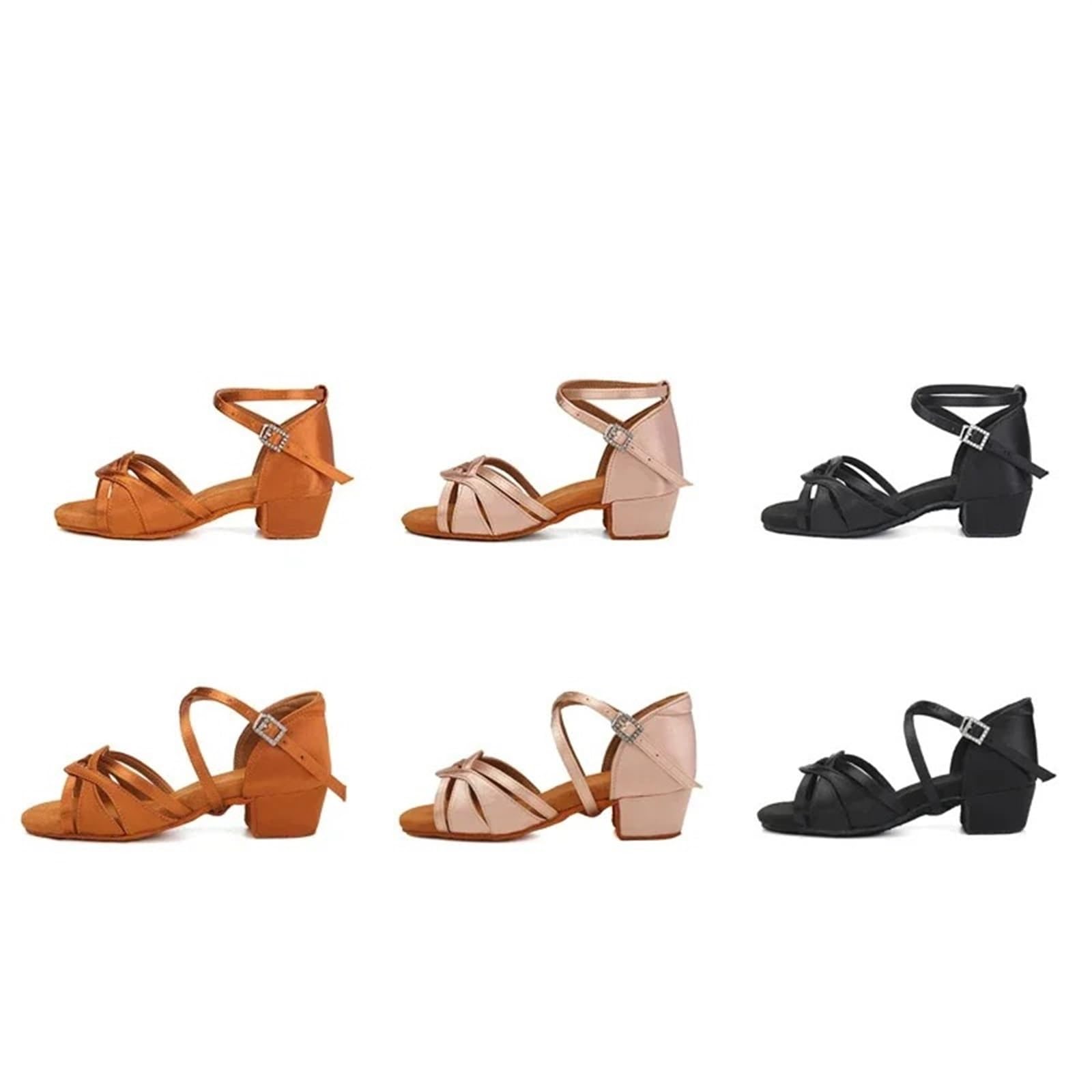 Scarpe Da Ballo Latino Americano Donna Scarpe da ballo for ragazze Scarpe da ballo da sala for bambini Scarpe da ballo for donne Scarpe da ballo for bambini Scarpe latine Sandali da salsa 3,5 cm Per F