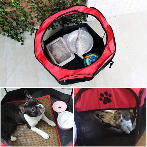 Cercadinho Cachorros Gatos Coelhos Dobrável Portátil Casinha Desmontável Tamanho Grande 91cm x 60cm