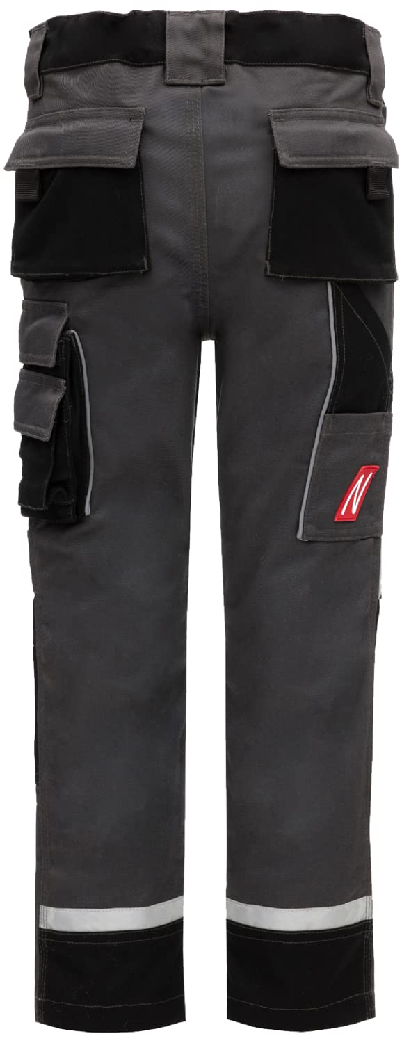 Nitras Motion TEX Kids 7612 Kinder-Outdoorhose - Arbeitshose lang - Garten-Hose mit Werkzeug-Taschen & Gummizug im Bund