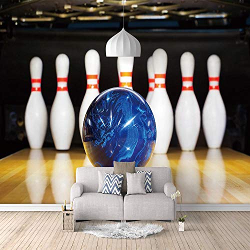 Mural - Carta da parati autoadesiva, motivo moderno, per soggiorno, camera da letto, Bowling, 200x140cm