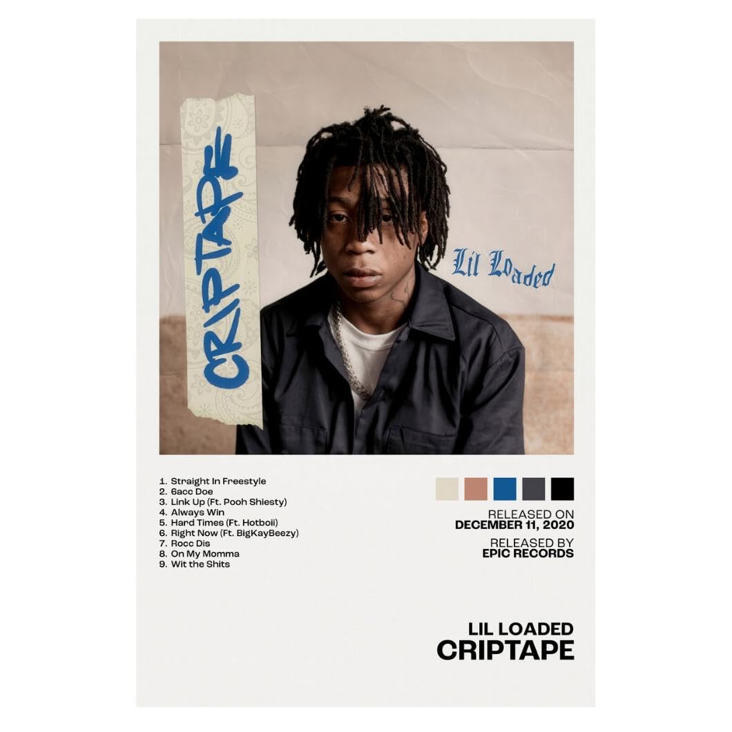 Amazon.com: VANCOSTAR Lil Loaded CRIPTAPE Album Cover Music Poster