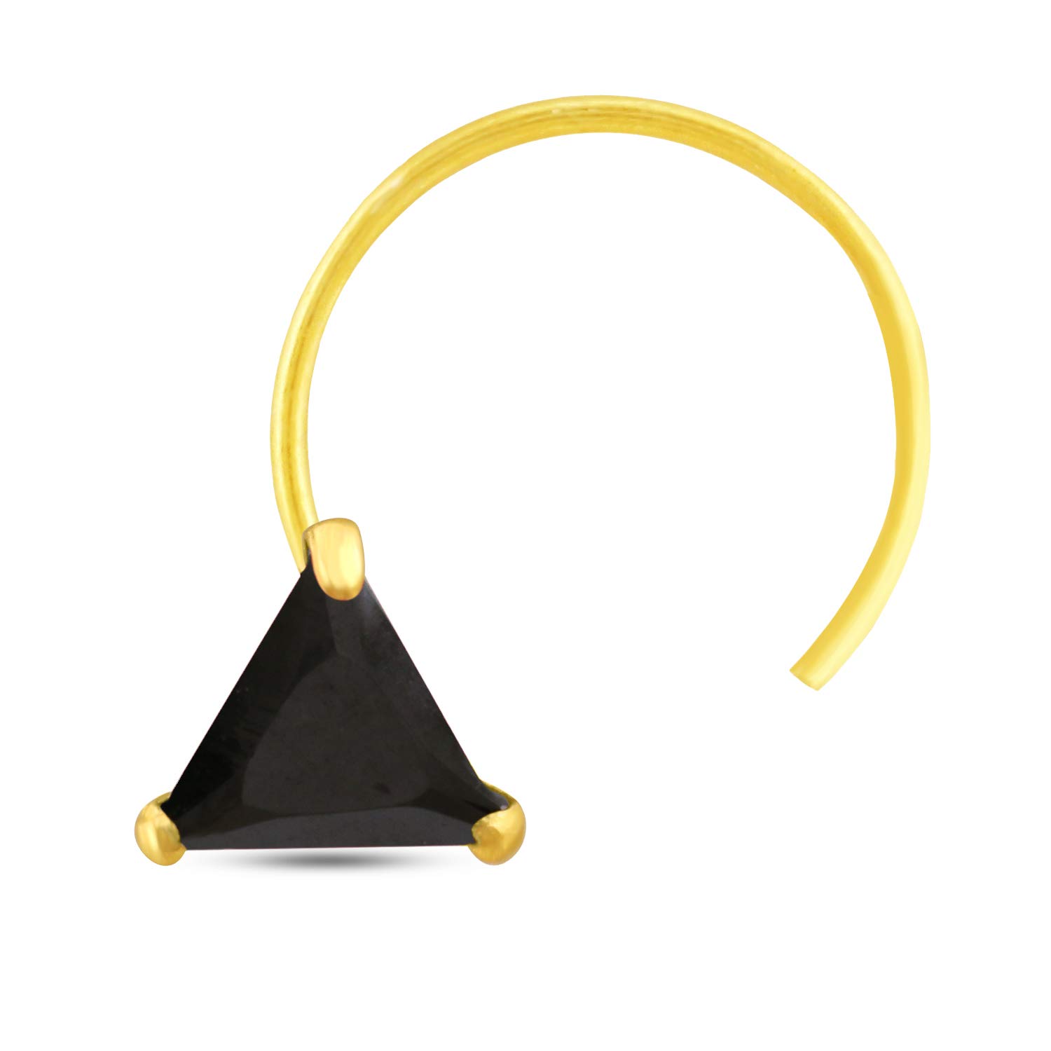 MAJI by GEHLOT String Triangle Shape Diamond | Pure Gold | Taar Nose Pins Studs For Women And Girl