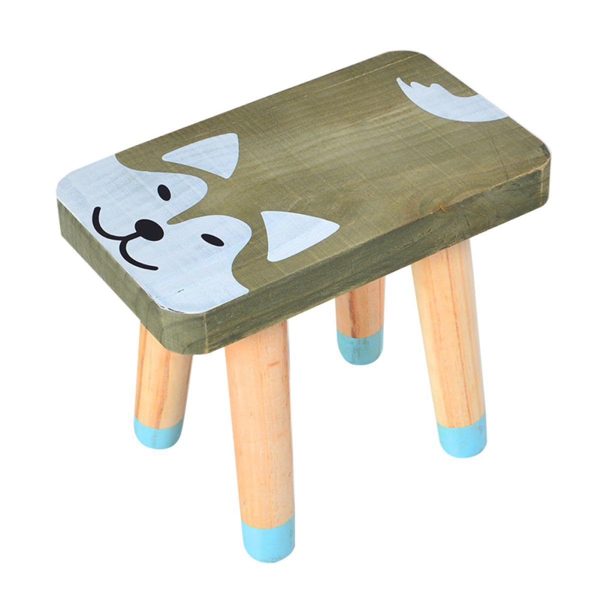 TOPPERFUN 1Pc Cartoon Wooden Footstool for Animal Step Stool Lightweight Household Furniture for Playroom Nursery Bedroom and Convenient Design