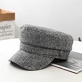 YXWYXWA Bérets pour Femme Sunhat Sunhat Béret Femelle Navy Hat Navy Fashionable Octogon Octogon Rétro Chapeaux Pepd Cap Papée