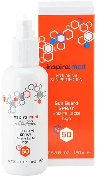 inspira: cosmetics med Anti Aging Sun Guard Spray ochrona przeciwsłoneczna z wysokim SPF 50 ochrona przed słońcem 150 ml