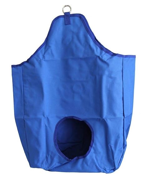 AJ Tack Horse Feeding Hay Bag Solid Panel 600D PV Coated Canvas Nylon Royal Blue