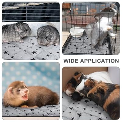 Self Warming Cat Bed Self Heating Dog Mat Star Pattern Warm Thermal Pet Pad Reflects Body Heat Washable Soft Puppy Crate Pad Anti Slip Kennel Mat for Pets(Grey,18'' L X 24'' W X 0.4'' Th)