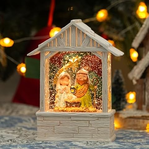 Light Up Nativity Scene Snow Globe Lantern Cover