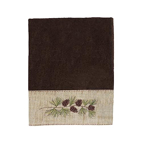 Avanti Linens Pine Branch - Toalla de baño, tamaño Mediano, Color marrón