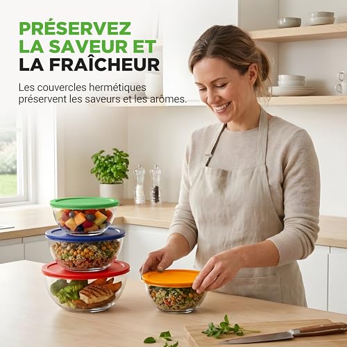 Bols à salade micro-ondes pour réchauffer et conserver sans changer de plat - 3