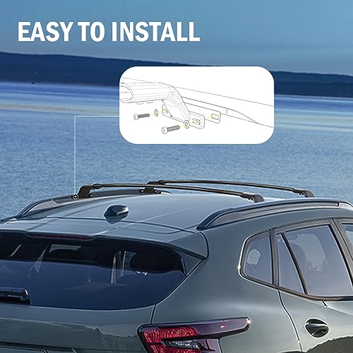 Image of 220lbs Cross Bar Roof Rack Fit for Chevrolet Chevy Trax 2RS ACTIV LT 2023-2026 Cargo Carrier Crossbar Rooftop Accessories (with Side Roof Rails)