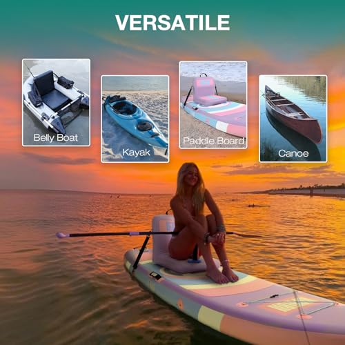 Image of Niphean Kayak Seats with Back Support，Ergonomic Paddle Board Seat | Inflatable Sturdy Kayak Accessories for SUP Paddleboard, Boat, Canoe, Kayak Seat Cushion for Versatile Use