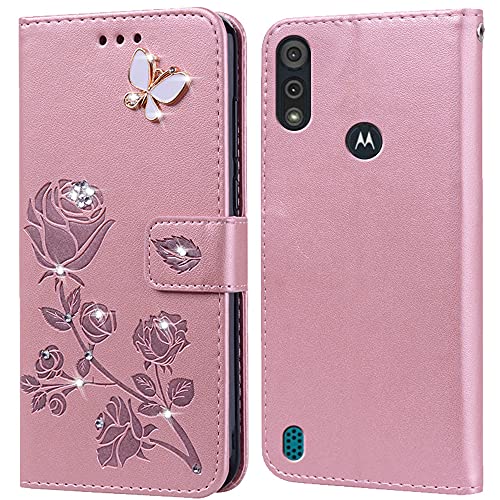 Funda para Motorola Moto E6S 2020/E6I Carcasa,Ranuras Tarjetas,Soporte Plegable,Silicona TPU,Case Protectora Funda para Moto E6I(6.1')