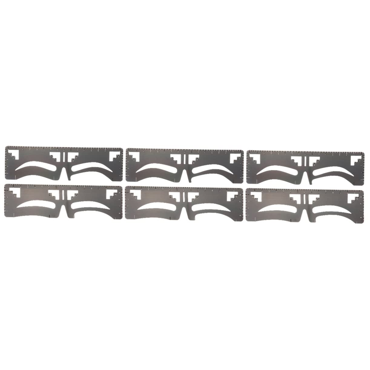 FRCOLOR Lot De 3 Pochoirs À Sourcils Outil De Maquillage Pour Femmes Règle 2 Pièces X 3
